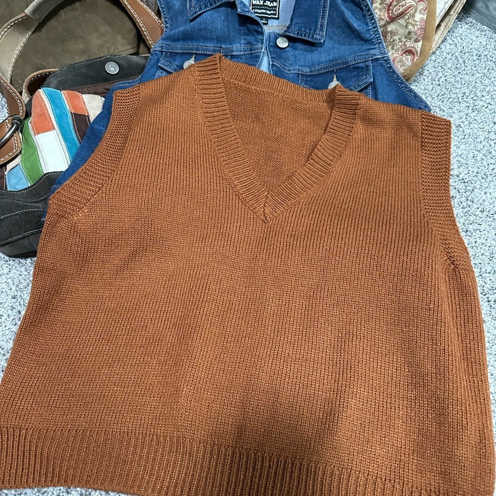 Rust Sweater Vest - Picture 6 of 6